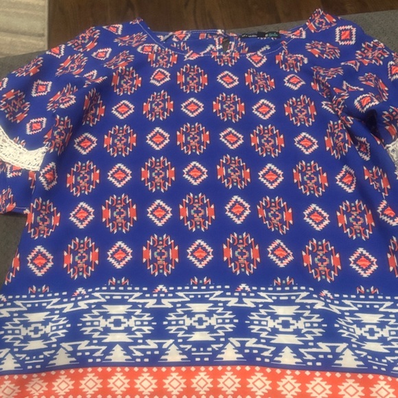 My Michelle Other - 🟢10/$10 - Vibrant Blue and Red Kids Blouse